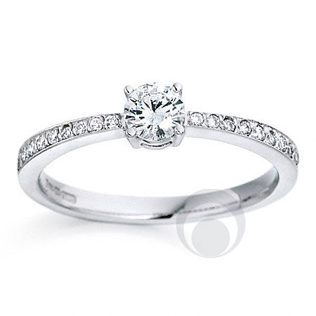 Simple round diamond engagement on sale rings